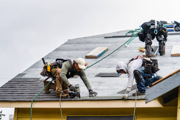 Professional Gutter Installation technician working in Crowley, TX